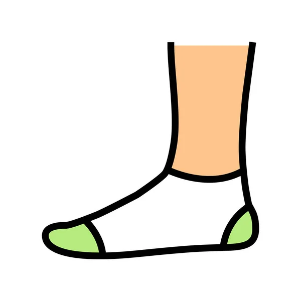 超低袜子颜色图标矢量 超低的袜子标志 孤立的符号说明 — 图库矢量图片