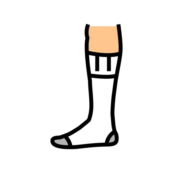 Calf Sock Color Icon Vector Calf Sock Sign Isolated Symbol — Stock Vector
