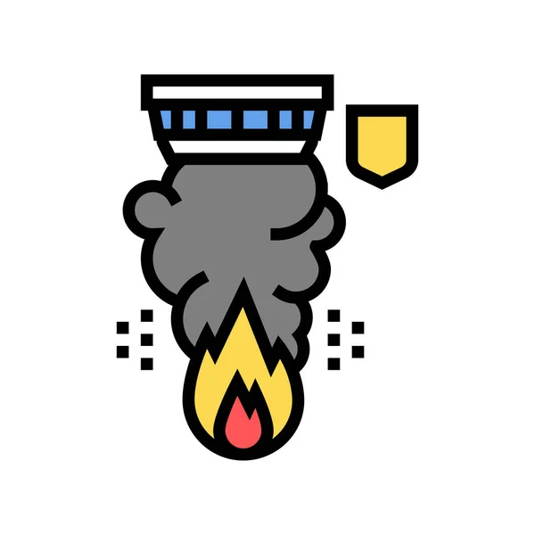 Feueralarm Farbsymbolvektor Brandmeldezeichen Isolierte Symbolillustration — Stockvektor