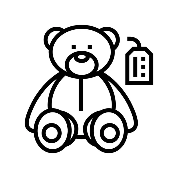 craft toy bear line icon vector. craft toy bear sign. isolated contour symbol black illustration