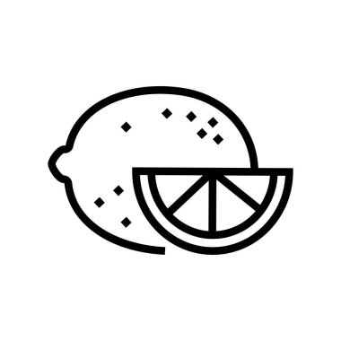 Turunçgil aromaterapi çizgisi ikon vektörü. Turunçgil aromaterapi işareti. izole edilmiş çizgi simgesi siyah illüstrasyon