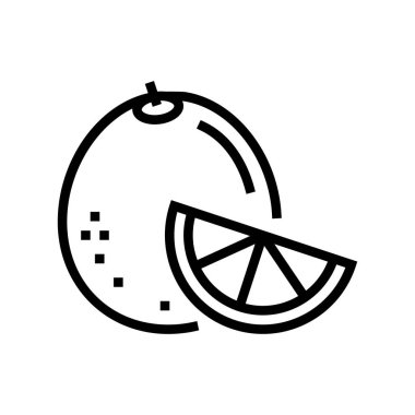 turuncu aromaterapi çizgisi ikon vektörü. turuncu aromaterapi işareti. izole edilmiş çizgi simgesi siyah illüstrasyon