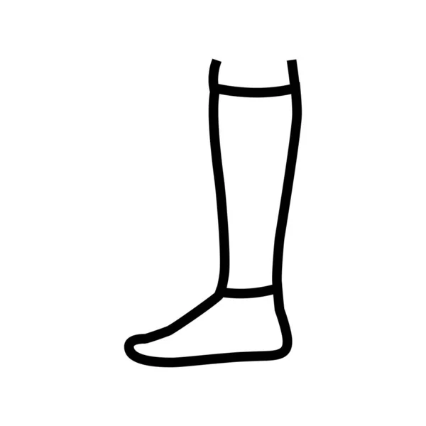 Χαλαρό Διάνυσμα Εικονίδιο Κάλτσα Χαλαρό Σημάδι Κάλτσας Απομονωμένο Σύμβολο Περίγραμμα — Διανυσματικό Αρχείο