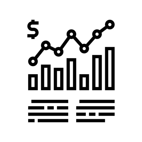 Investering Infografische Lijn Pictogram Vector Investeringsinfographic Teken Geïsoleerde Contour Symbool — Stockvector