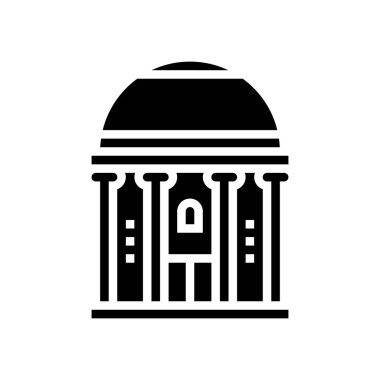 Kilisede sembol oluşturma vektörü. Kilise binası tabelası. izole edilmiş çizgi simgesi siyah illüstrasyon