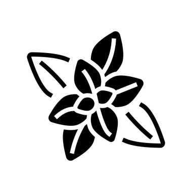 Nane aromaterapi sembolü vektörü. Nane aromaterapi işareti. izole edilmiş çizgi simgesi siyah illüstrasyon