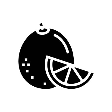 turuncu aromaterapi sembolü vektörü. turuncu aromaterapi işareti. izole edilmiş çizgi simgesi siyah illüstrasyon