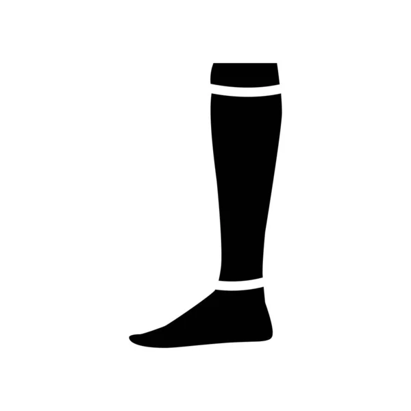 Chaussette Lâche Glyphe Icône Vecteur Signe Chaussette Lâche Symbole Contour — Image vectorielle