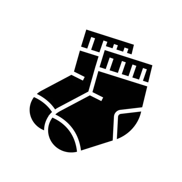 Παιδιά Κάλτσες Glyph Διάνυσμα Εικονίδιο Παιδικές Κάλτσες Απομονωμένο Σύμβολο Περίγραμμα — Διανυσματικό Αρχείο