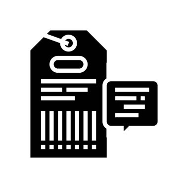 Etiket simgesi vektöründeki qr kodu. QR kodu etiket işaretinde. izole edilmiş çizgi simgesi siyah illüstrasyon