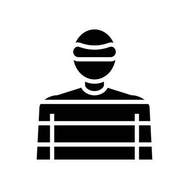 Hırsız suç sembolü vektörü. Hırsız suç işareti. izole edilmiş çizgi simgesi siyah illüstrasyon