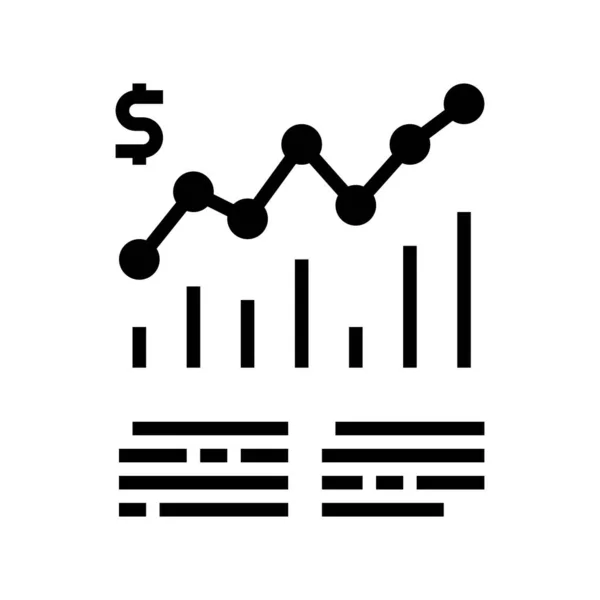 Investering Infographic Glyph Icoon Vector Investeringsinfographic Teken Geïsoleerde Contour Symbool — Stockvector