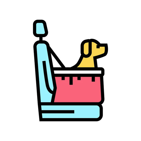 Τσάντα Για Μεταφορά Σκυλιών Αυτοκίνητο Χρώμα Διάνυσμα Εικονίδιο Τσάντα Για — Διανυσματικό Αρχείο