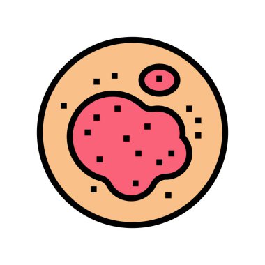 Egzama derisi hastalığı renk ikonu taşıyıcısı. Egzama cilt hastalığı işareti. izole edilmiş sembol çizimi