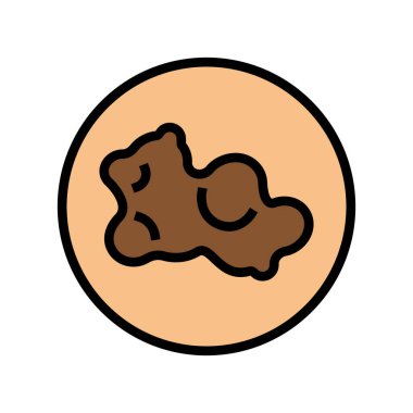 Cilt kanseri renk ikonu vektörü. Cilt kanseri işareti. izole edilmiş sembol çizimi