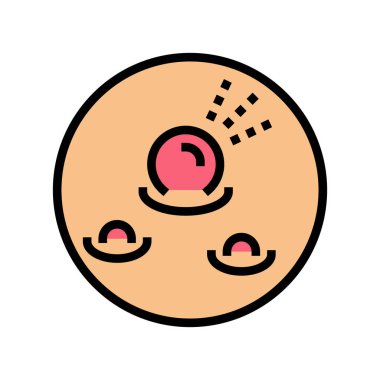 Pyojenik granülom deri hastalığı renk ikonu vektörü. Pyojenik granülom deri hastalığı işareti. izole edilmiş sembol çizimi