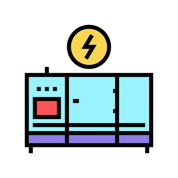 电气设备颜色图标矢量 电气设备标志 孤立的符号说明 — 图库矢量图片
