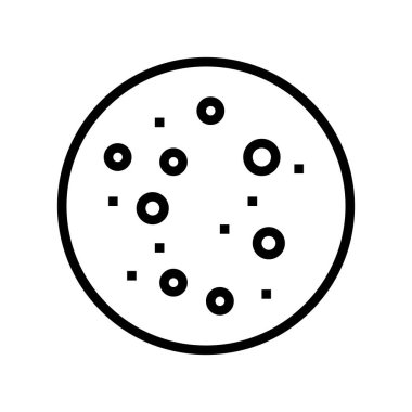 Siyah başlık hastalığı çizgisi ikon vektörü. Siyah nokta deri hastalığı işareti. izole edilmiş çizgi simgesi siyah illüstrasyon