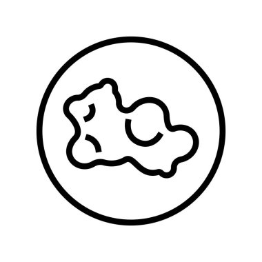 Cilt kanseri çizgi ikon vektörü. Cilt kanseri işareti. izole edilmiş çizgi simgesi siyah illüstrasyon