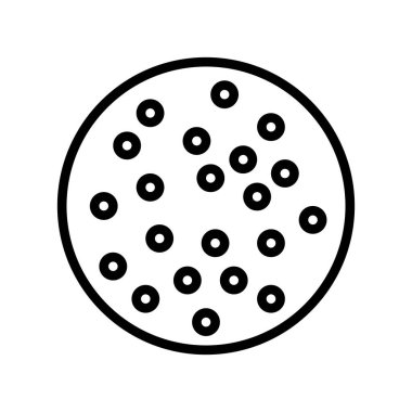 Yosun düzlemi deri hastalığı çizgisi ikon vektörü. Yosun kaplama deri hastalığı işareti. izole edilmiş çizgi simgesi siyah illüstrasyon