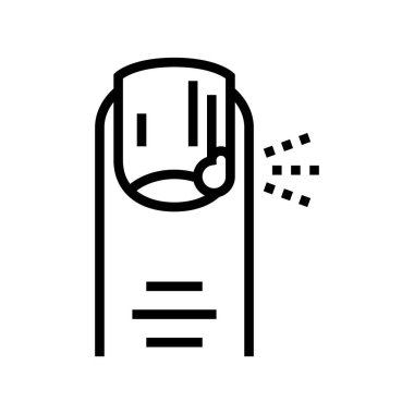 Mycosis skin disease line simge vektörü. Mycosis cilt hastalığı işareti. izole edilmiş çizgi simgesi siyah illüstrasyon