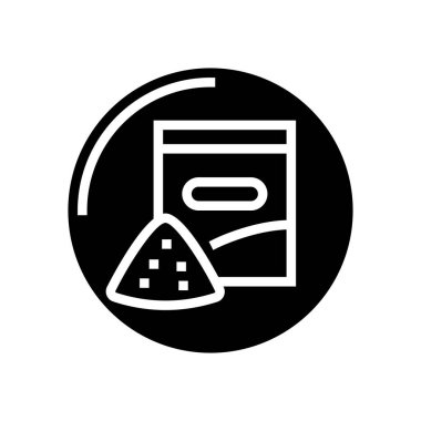 Atıştırmalık mağazası sembol vektörü. Abur cubur mağazası tabelası. izole edilmiş çizgi simgesi siyah illüstrasyon