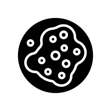 pustular deri hastalığı glyph ikon vektörü. Pustular deri hastalığı işareti. izole edilmiş çizgi simgesi siyah illüstrasyon