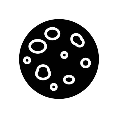 Pityriasis rosea derisi hastalığı glyph ikon vektörü. Pityriasis rosea deri hastalığı işareti. izole edilmiş çizgi simgesi siyah illüstrasyon