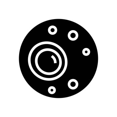 Nodüler deri hastalığı glyph ikon vektörü. Nodüler deri hastalığı işareti. izole edilmiş çizgi simgesi siyah illüstrasyon