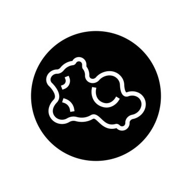 Cilt kanseri sembolü vektörü. Cilt kanseri işareti. izole edilmiş çizgi simgesi siyah illüstrasyon