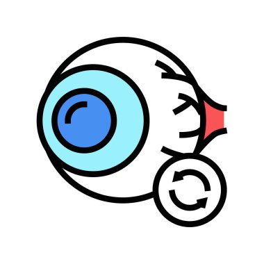 Göz nakli renk ikonu vektörü. Göz nakli işareti. izole edilmiş sembol çizimi