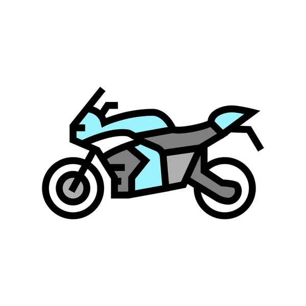 バイク輸送カラーアイコンベクトル バイクの交通標識 孤立したシンボルイラスト — ストックベクタ