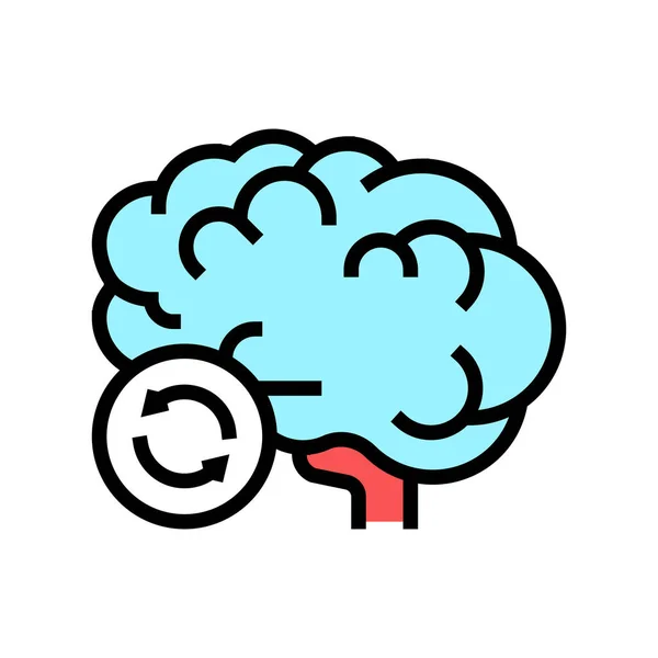 Transplante Cerebral Vector Icono Color Signo Trasplante Cerebral Ilustración Símbolo — Vector de stock