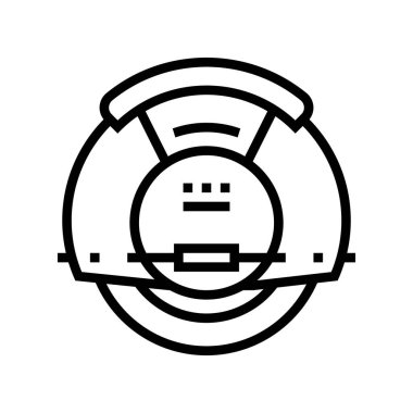 elektriksel tek teker çizgisi ikon vektörü. Elektrikli tek teker işareti. izole edilmiş çizgi simgesi siyah illüstrasyon