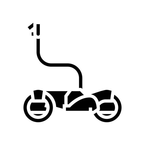 Motorized Vehicle Transport Glyph Icon Vector Motorized Vehicle Transport Sign — Stock Vector