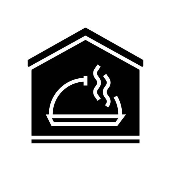 Kochen Fernausbildung Glyphen Symbol Vektor Koch Fernlehrgang Isolierte Kontur Symbol — Stockvektor