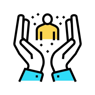 Paha biçilmez çalışan renk simgesi vektörü. Paha biçilmez çalışan imzası. izole edilmiş sembol çizimi