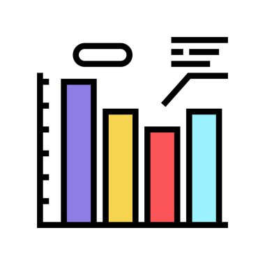 Infographic çalışma süreci renk simgesi vektörü. Infographic çalışma süreci işareti. izole edilmiş sembol çizimi