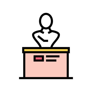 Heykel renk simgesi vektörü. Heykel işareti. izole edilmiş sembol çizimi