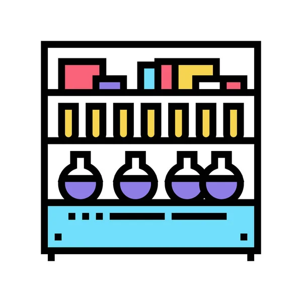 Farmaceutická Výroba Složky Barva Ikony Vektor Značka Farmaceutických Přísad Izolovaný — Stockový vektor