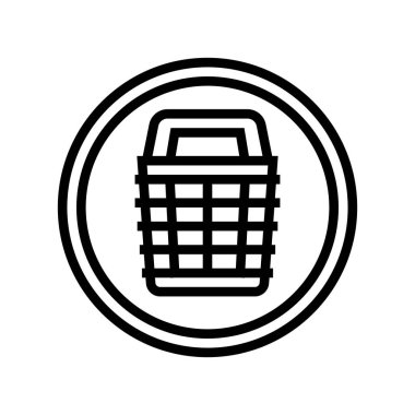 Mağaza işareti simge vektörü. Dükkan tabelası. izole edilmiş çizgi simgesi siyah illüstrasyon