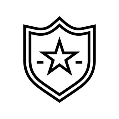 Favori işaret çizgisi simgesi vektörü. En sevdiği tabela. izole edilmiş çizgi simgesi siyah illüstrasyon