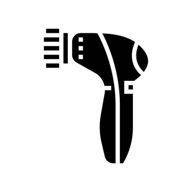 Yüz masajı sembolü vektörü. Yüz masajı işareti. izole edilmiş çizgi simgesi siyah illüstrasyon