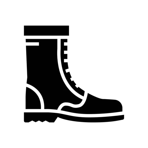 Boot Fabriek Product Glyph Icoon Vector Boot Fabriek Product Teken — Stockvector