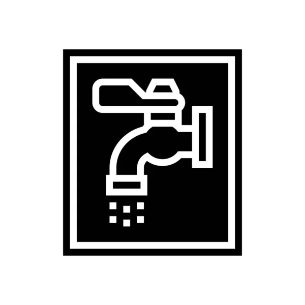 Vektor Ikony Vodoznaku Znamení Vody Izolovaný Obrys Symbol Černá Ilustrace — Stockový vektor