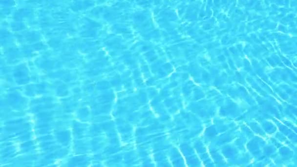 清爽的蓝色游泳池水 — Stockvideo