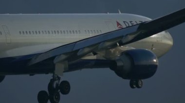 Airbus A330 Delta Hava yaklaşmakta olan portre