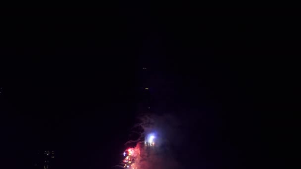Burj Khalifa New Year Fireworks — Stock Video