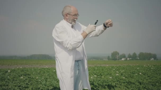 Wissenschaftler erforschen Schädlinge — Stockvideo