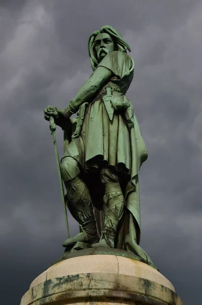 Estátua Emblemática Vincingetorix Alésia — Fotografia de Stock